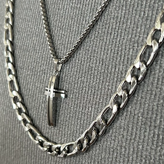 Cross Figaro Necklace Set image 1