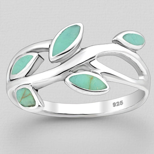 Turquoise Leaf Ring image 0
