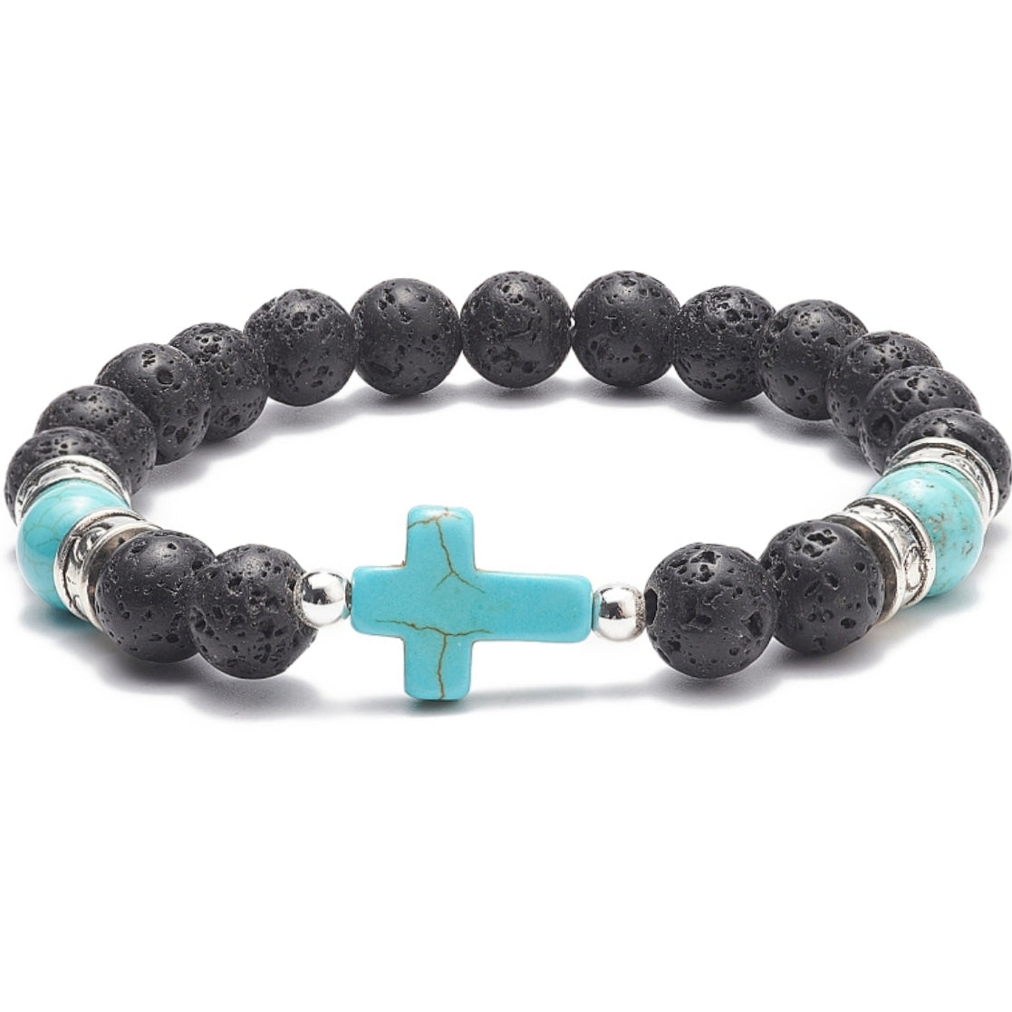 Lava Rock & Turquoise Bracelet image 0