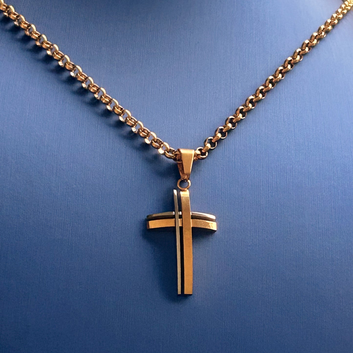 Two Tone Pendant Necklace image 1