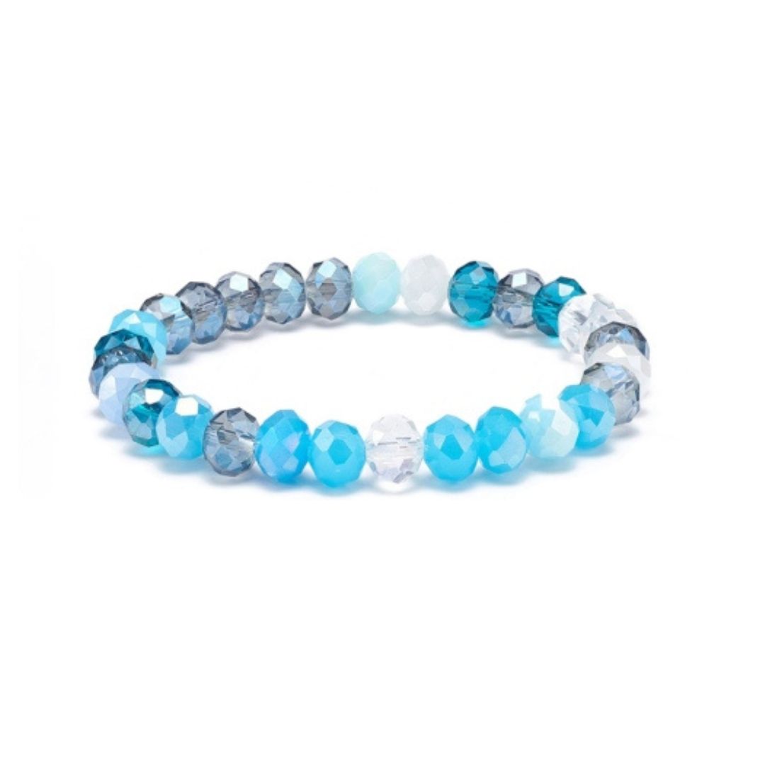 QueLindo - Turquoise Crystal Glass Bracelet