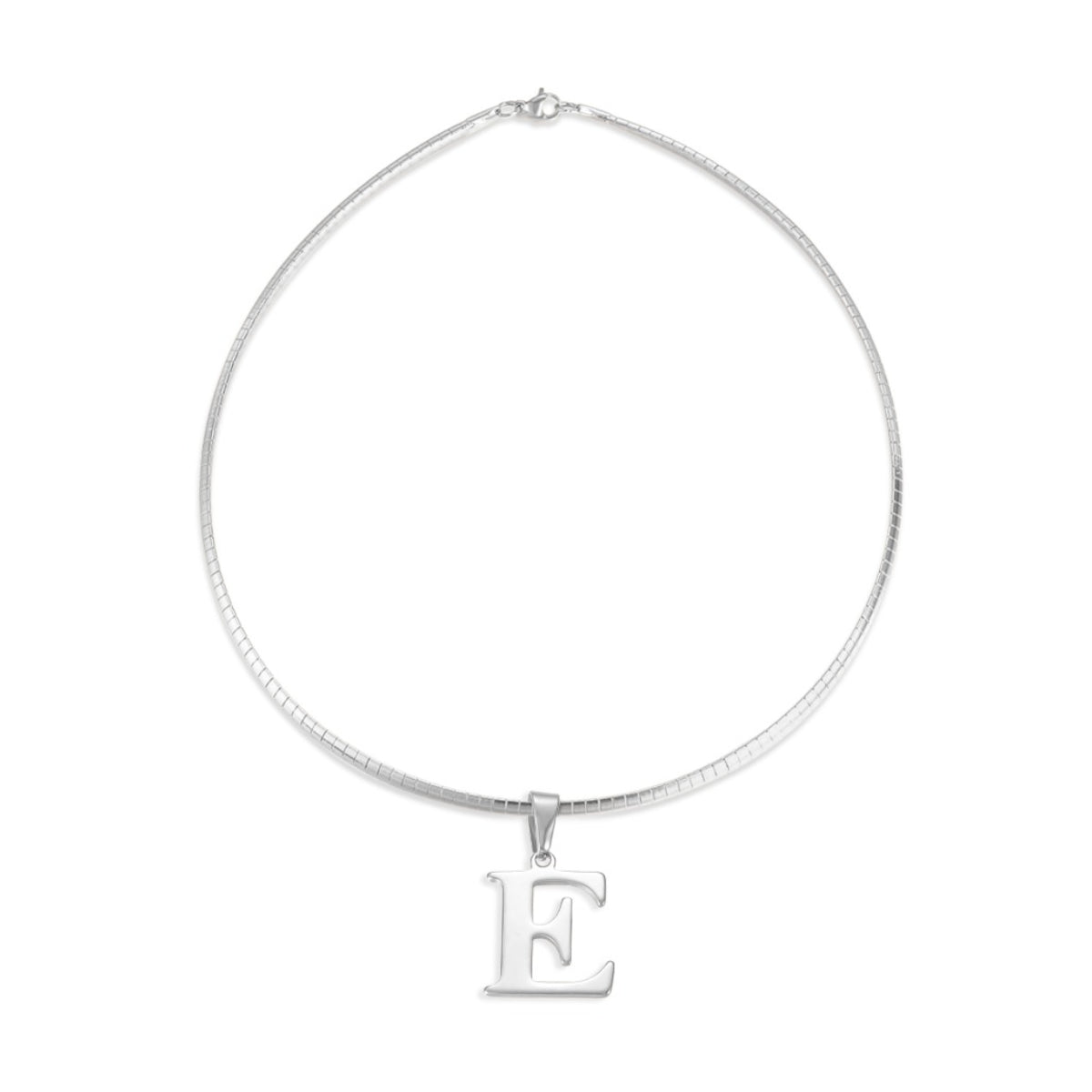 Letter Necklace - Choose Your Initial - Gold or Silver Color - Omega Chain Design