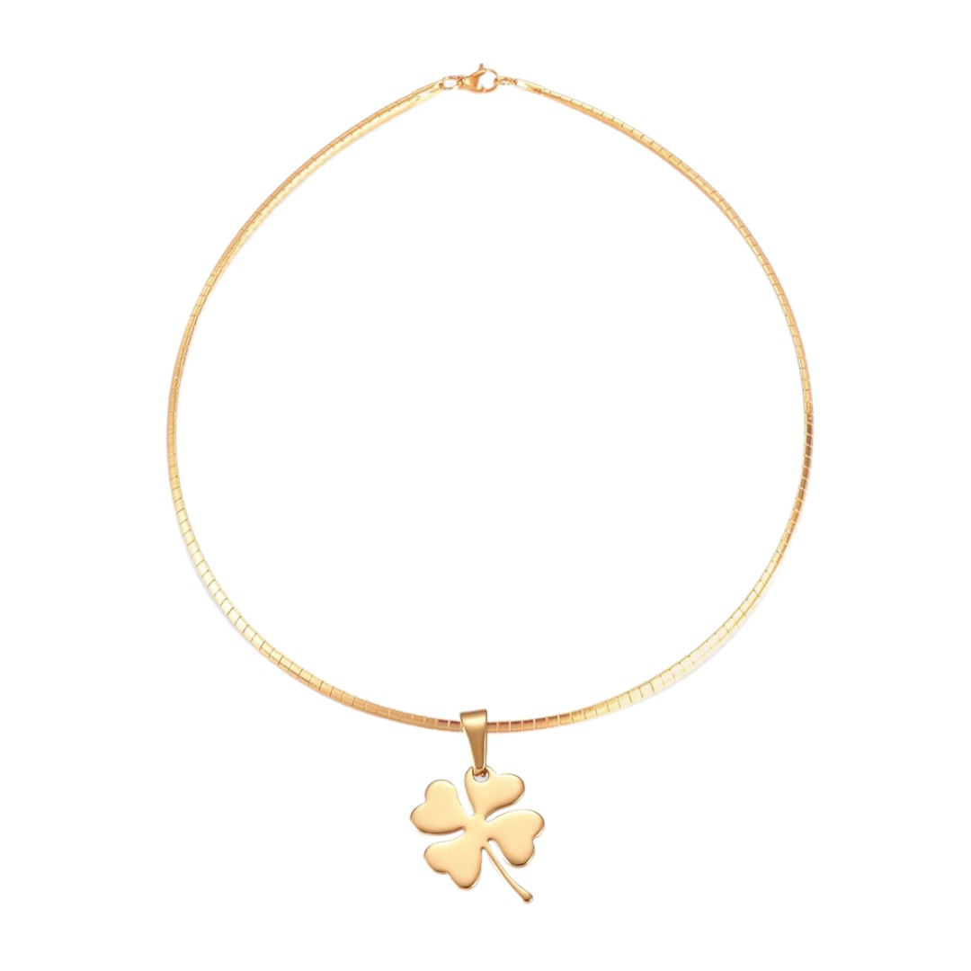 Lucky Clover Necklace - Stainless Steel - Waterproof - Trendy Jewelry