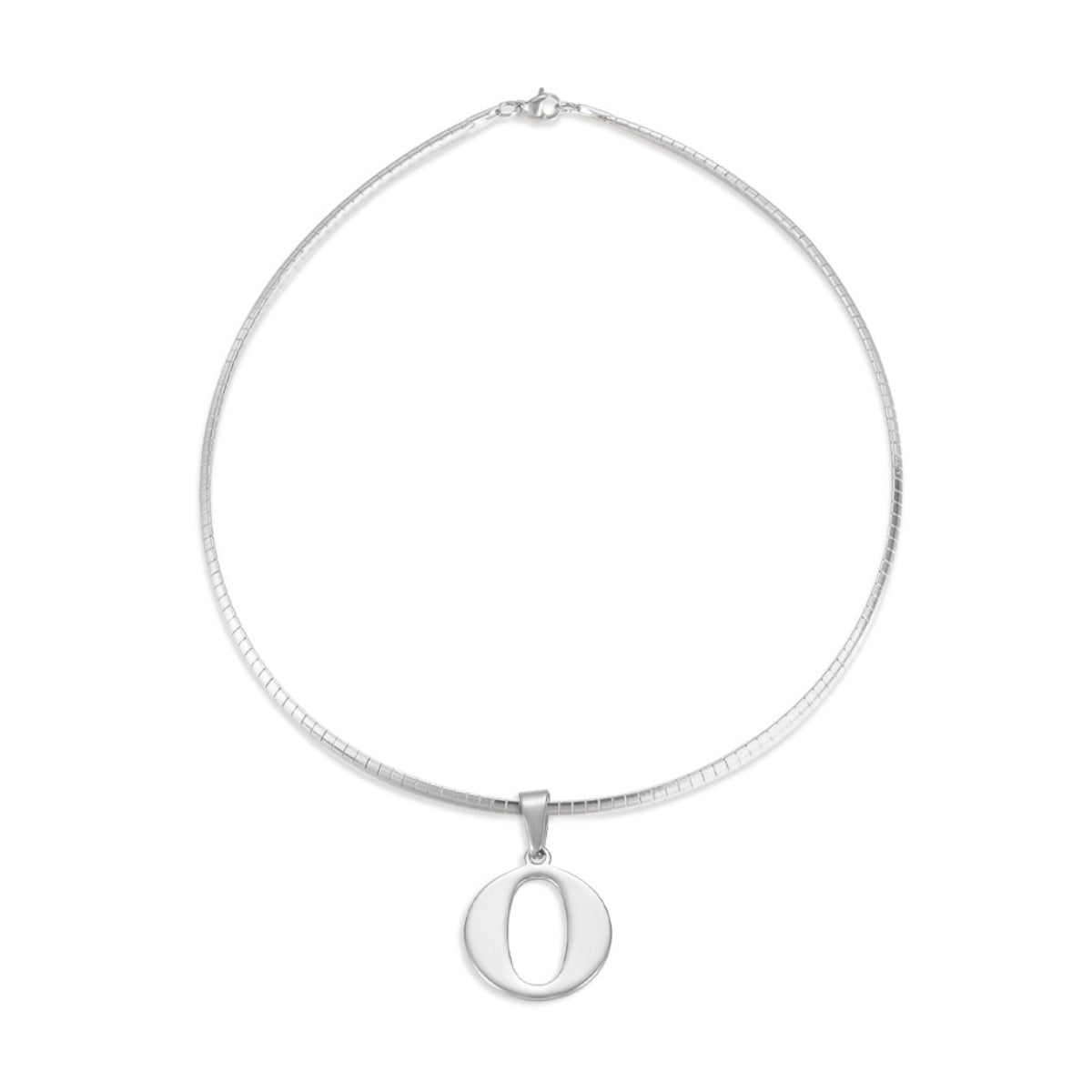 Letter Necklace - Choose Your Initial - Gold or Silver Color - Omega Chain Design