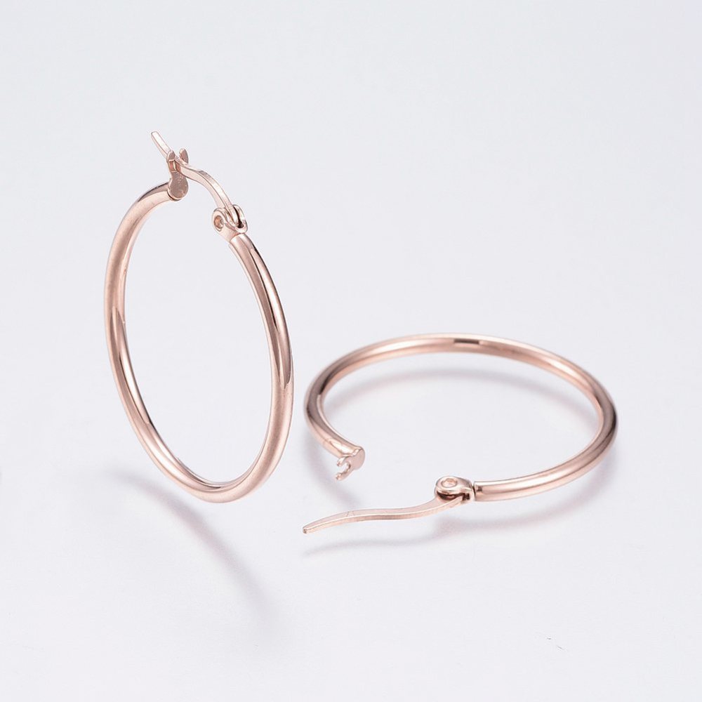 QueLindo - Stainless Steel Rose Gold Earrings