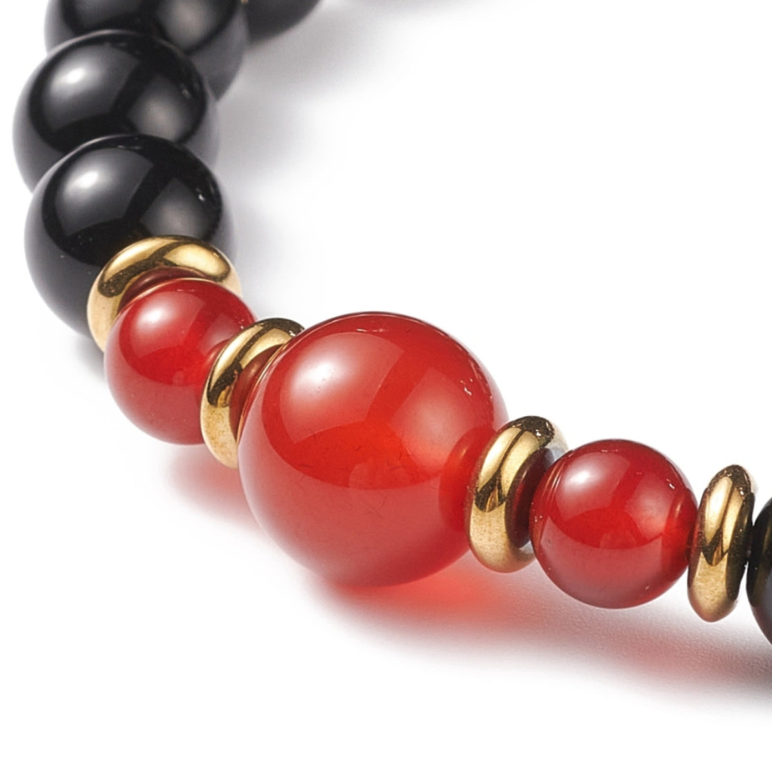 Black Onyx & Carnelian Bracelet image 1