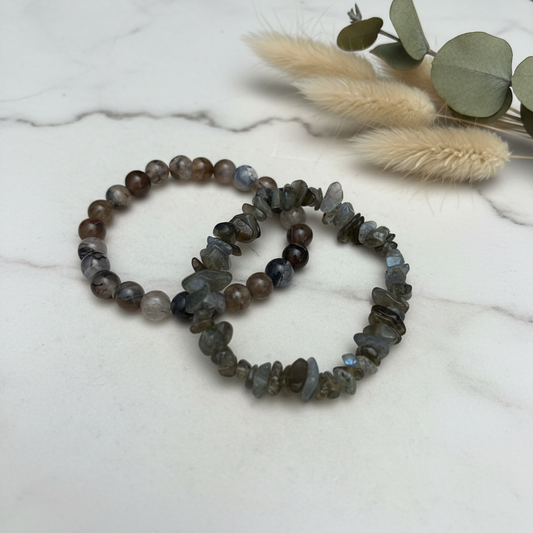 Bracelet set product-focused with elegant background