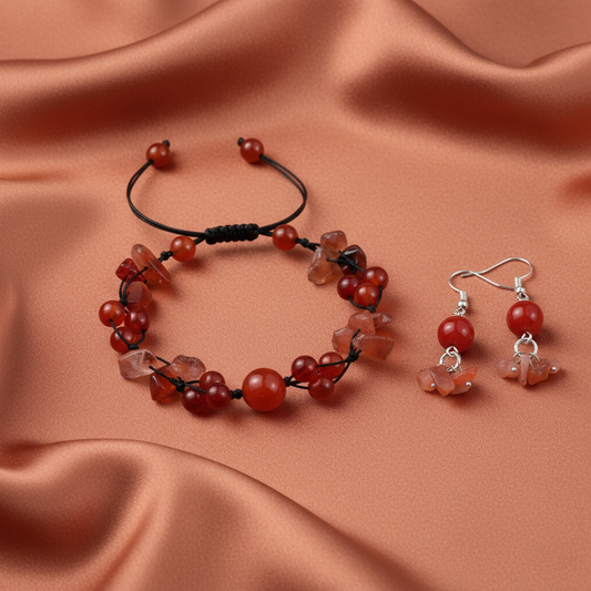 Carnelian Matching Set - Corrected Bracelet