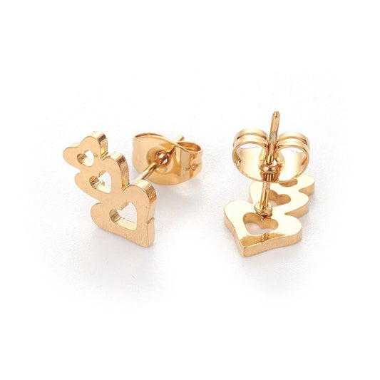 Triple Heart Necklace Set image 1