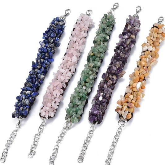 Natural Gemstone Chip Bracelet image 0
