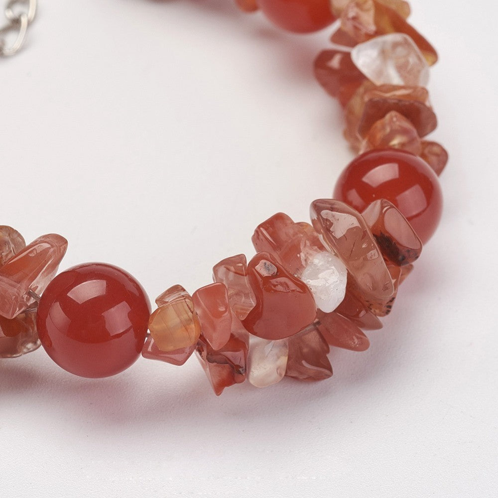 Handcrafted Natural Gemstone Chip & Bead Bracelets - Healing Crystal Collection
