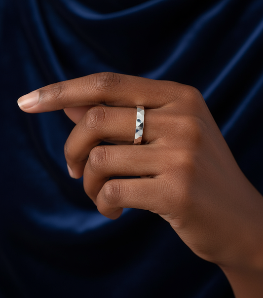 Hammered Ring - African American Model - Index Finger
