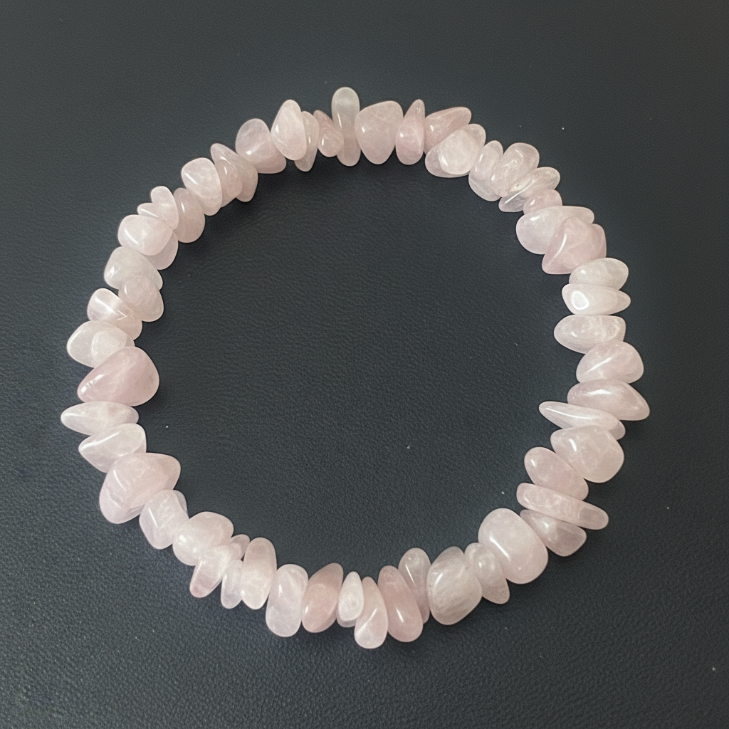 Rose Quartz Chip Bracelet