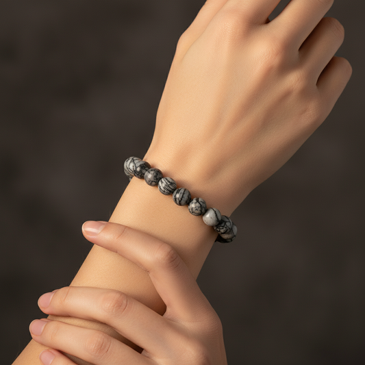 Spiderweb Bracelet Charcoal