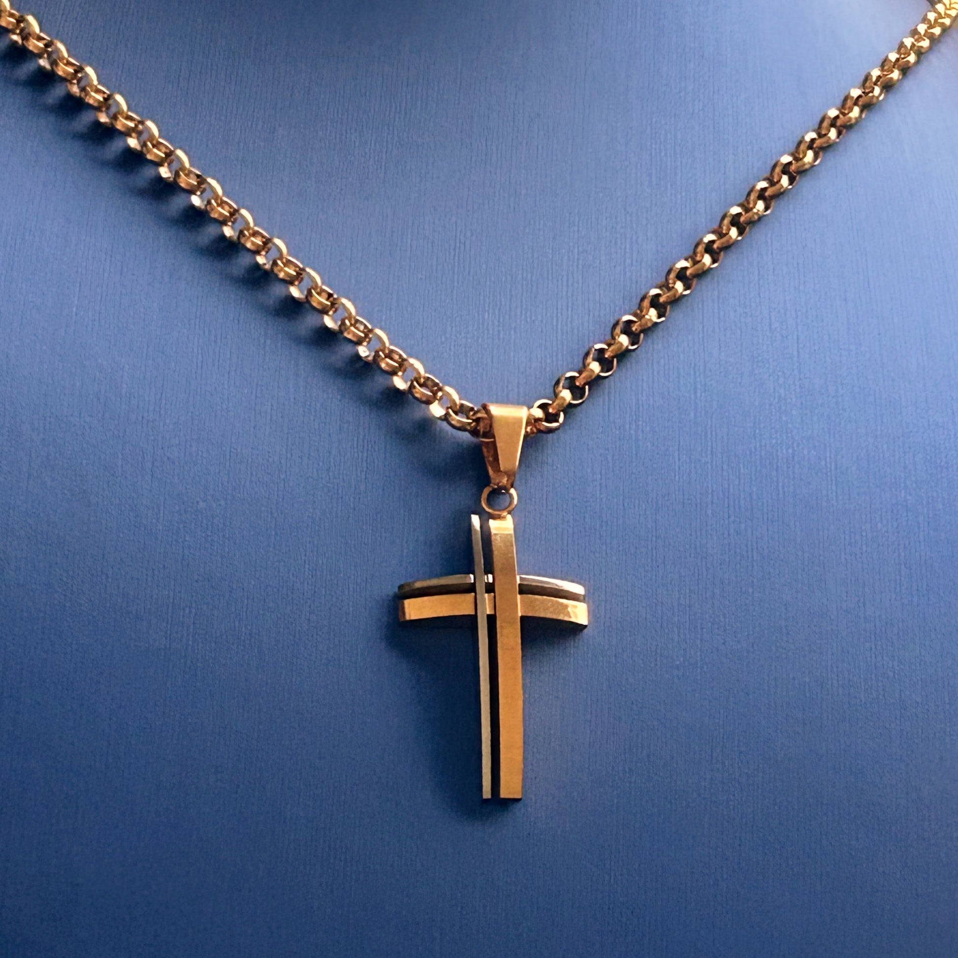 Two Tone Pendant Necklace image 1