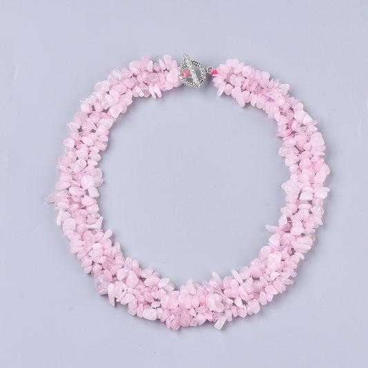 Pink Quartz Chip Necklace image 0