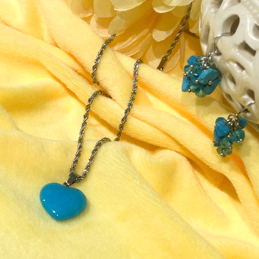 Blue Howlite Necklace Set image 0
