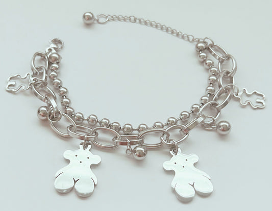Layered Charm Bracelets - Multi-Style - Stainless Steel