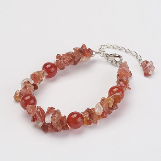 Handcrafted Natural Gemstone Chip & Bead Bracelets - Healing Crystal Collection