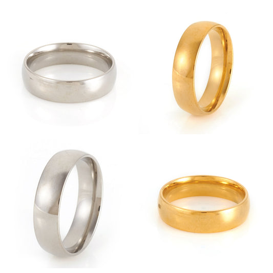 Band Ring - Premium Stainless Steel - Gold or Silver