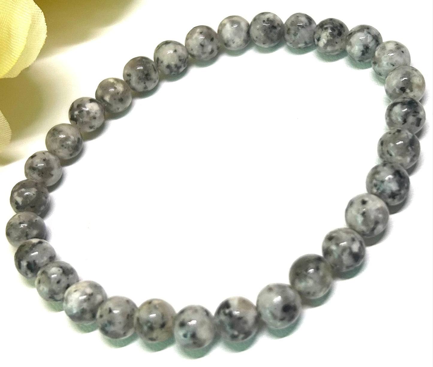 Natural Kiwi Sesame Jasper Bracelet