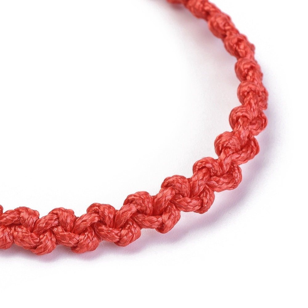 Coral/Red Braided Bracelet with Hematite Beads - Stylish, Durable, and Meaningful