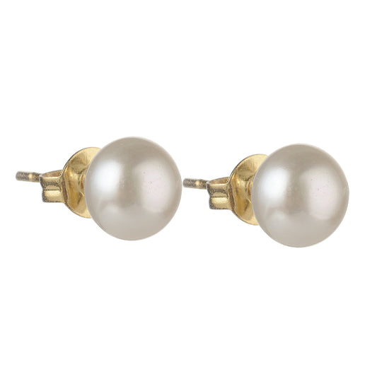 Natural Freshwater Pearl Stud Earrings - Premiun Stainless Steel