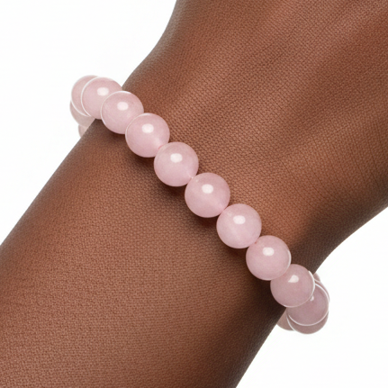 Afro hand model - rose quartz