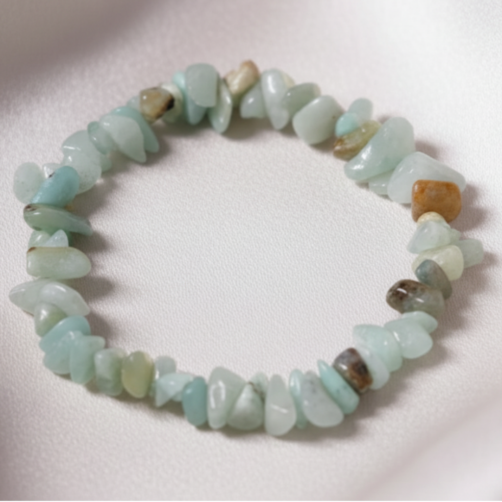 Amazonite Bracelet - Fondo Satinado Dorado Claro