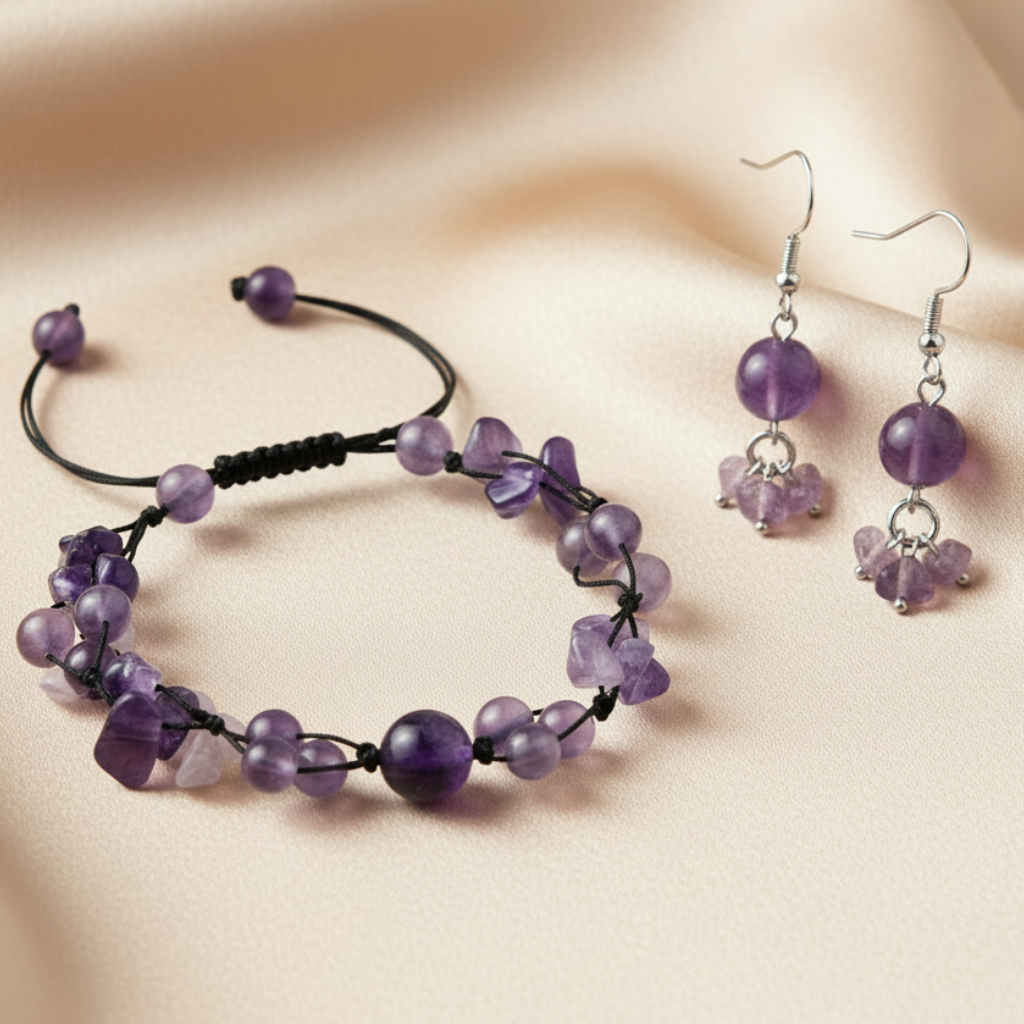 Amethyst Set - Fondo Champagne Satinado