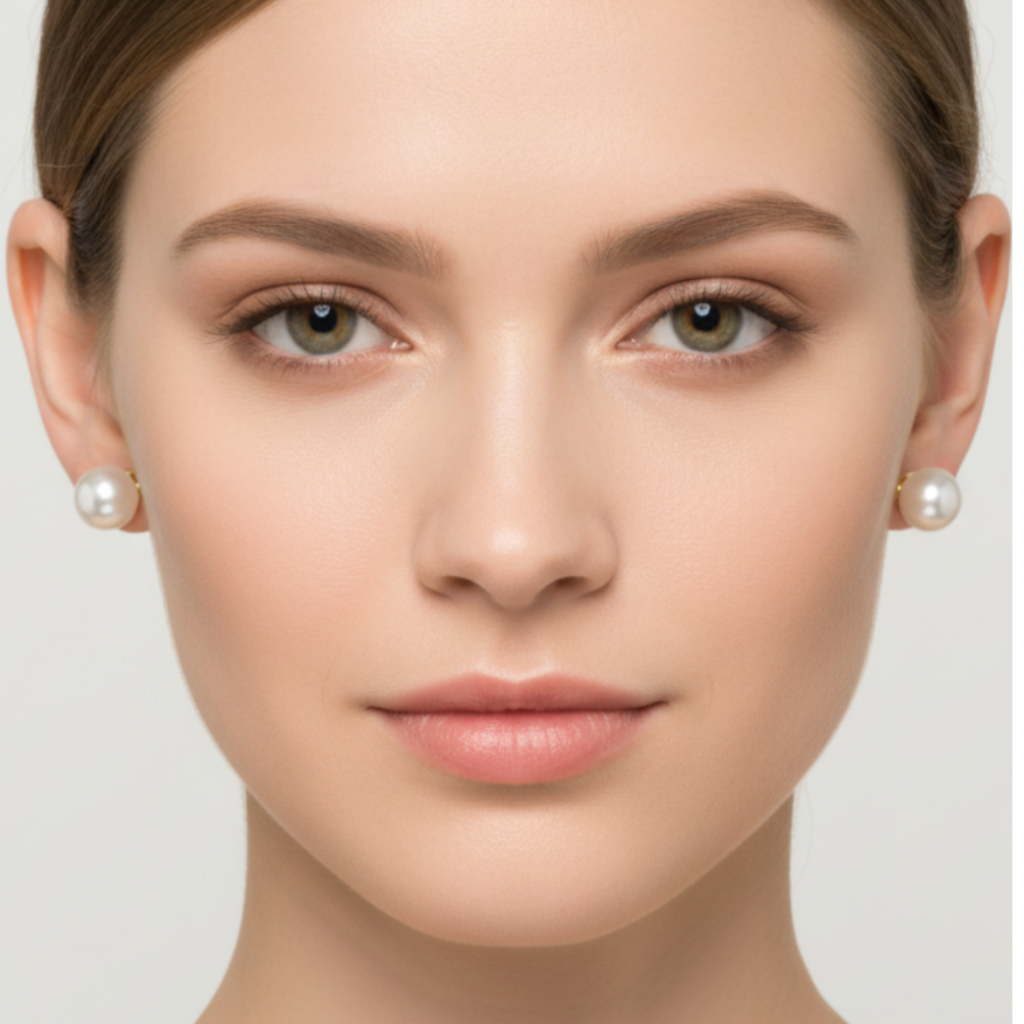 Aretes Perla - Ambas Orejas Visibles