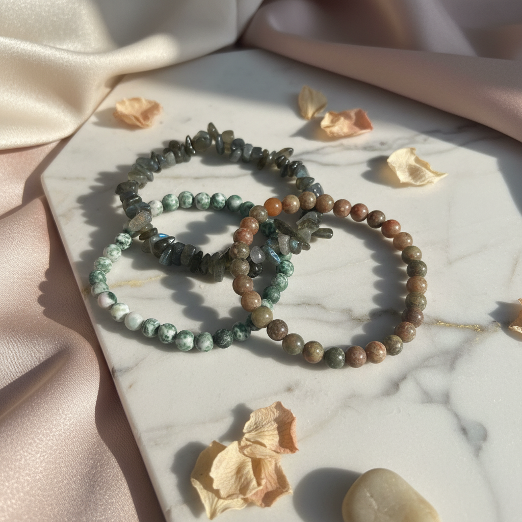 Beautiful background - bracelets flatlay