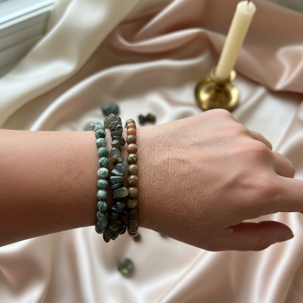 Beautiful background - bracelets on wrist