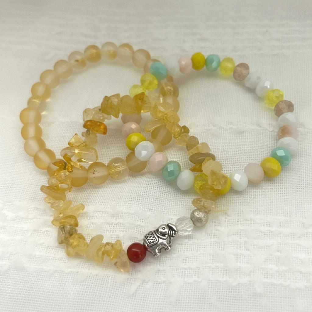 Beautiful Gemstone Bracelet Set