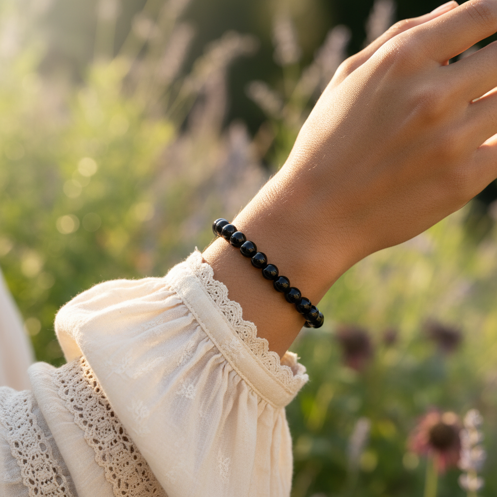 Black Agate Bracelet Outdoor