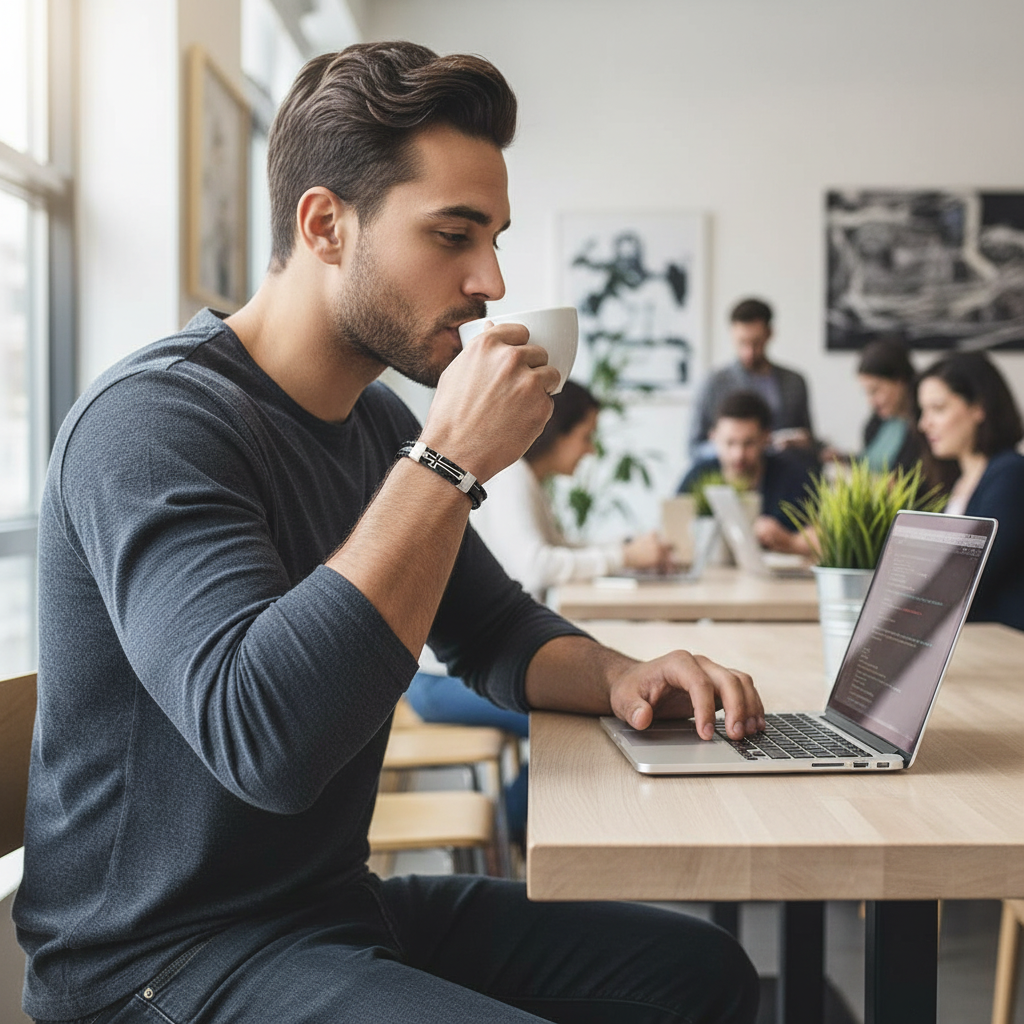 Black Braided Leather Cross Bracelet - Urban Lifestyle