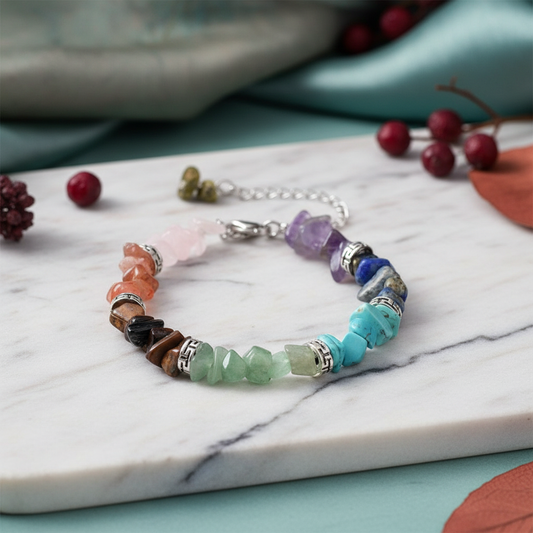 Bracelet on marble with brand colors