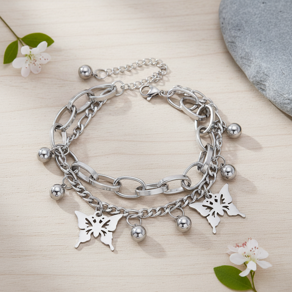 Bracelet on natural surface