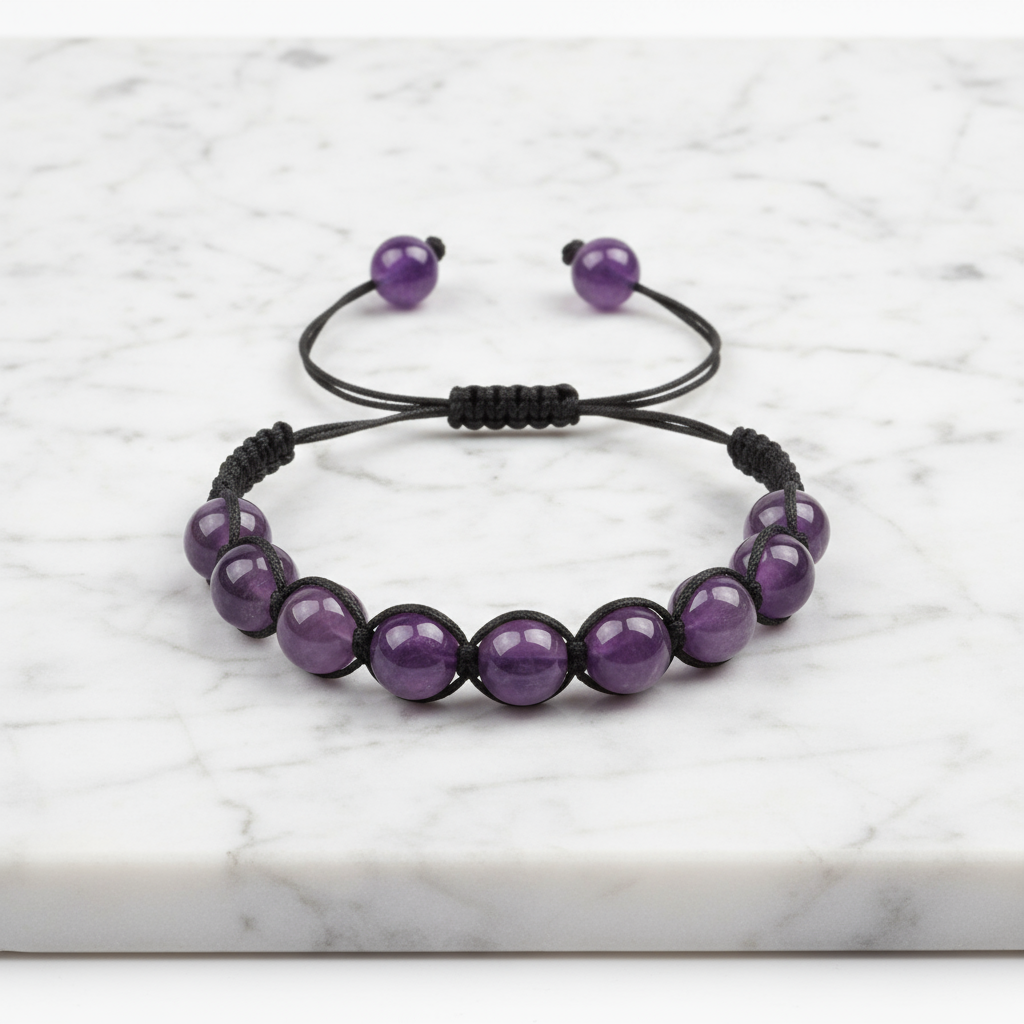 Bracelet on white marble