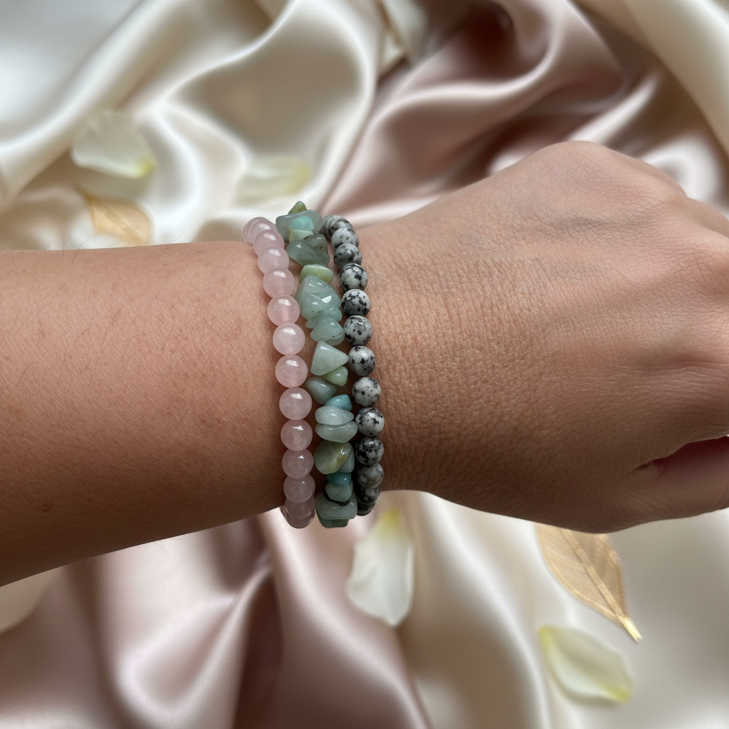 Bracelets on wrist with elegant styling