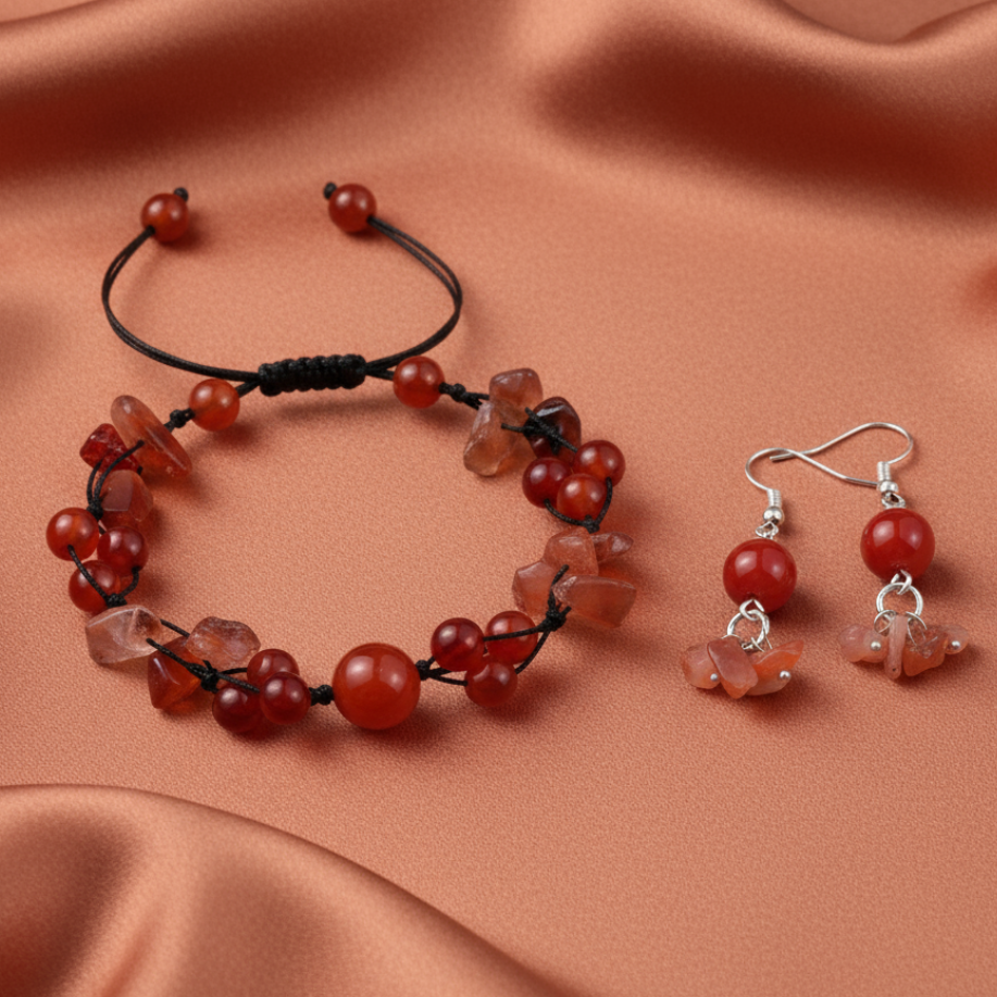 Carnelian Matching Set - Corrected Bracelet