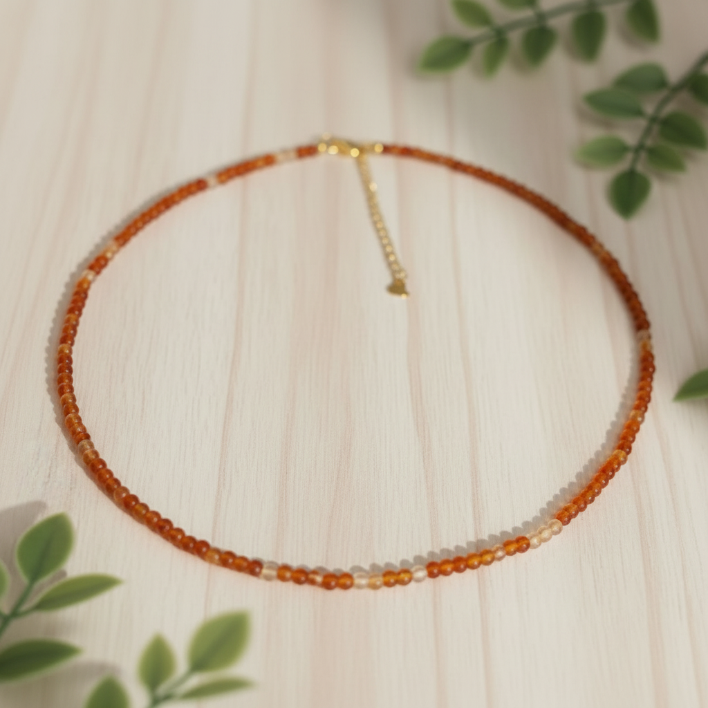 Carnelian Necklace - Minimalist Nature