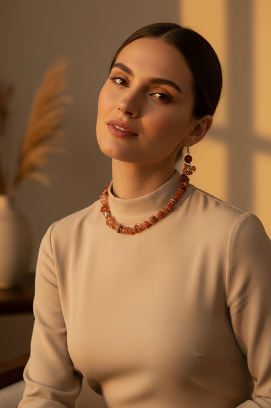 Carnelian Set - Correct Single Silver Accent