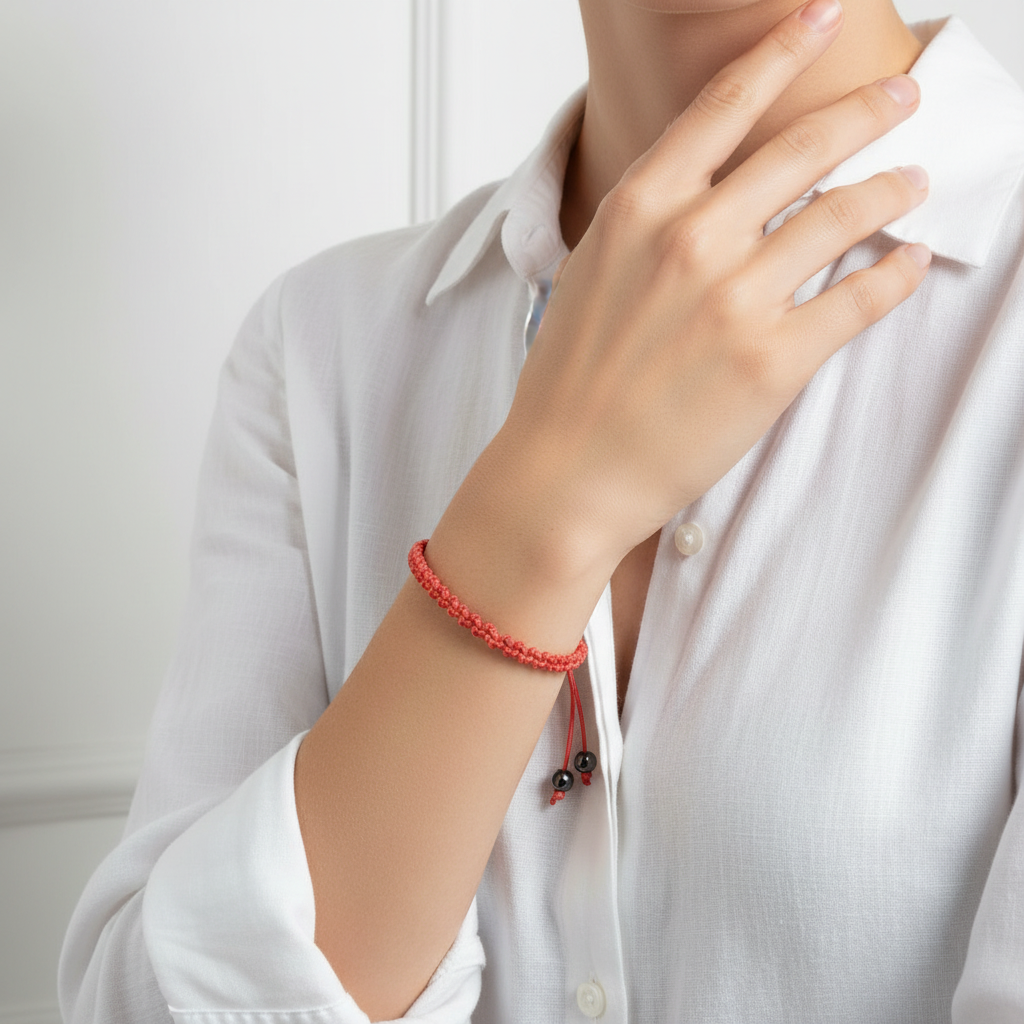 Coral Bracelet Collarbone