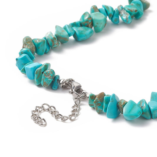 Turquoise Chip Necklace Set image 1