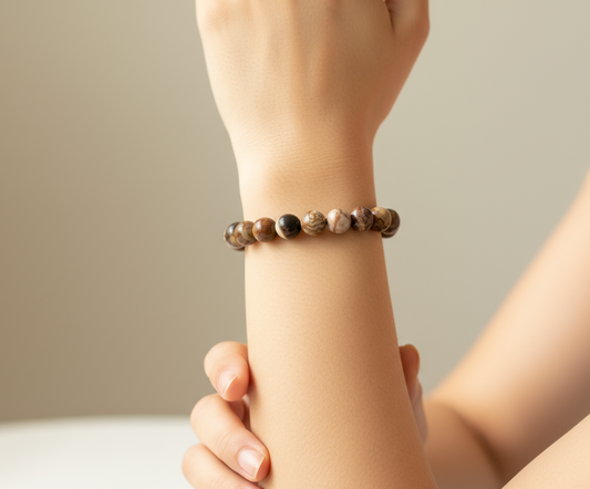 Earth Tone Bracelet on Model