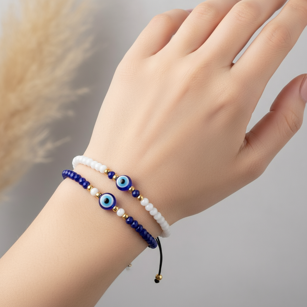 Evil Eye Bracelets - Lifestyle on Wrist Model