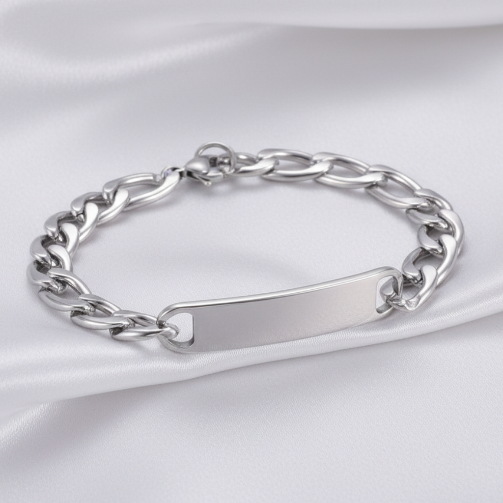 Figaro ID Bracelet - Satin Background