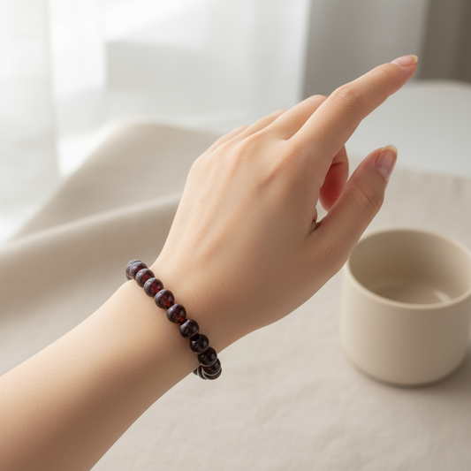Garnet Bracelet on Model