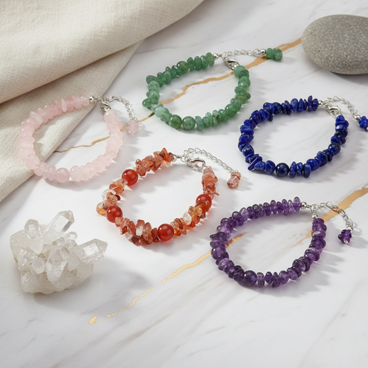 Gemstone Chip Bracelets - All 5 Variations